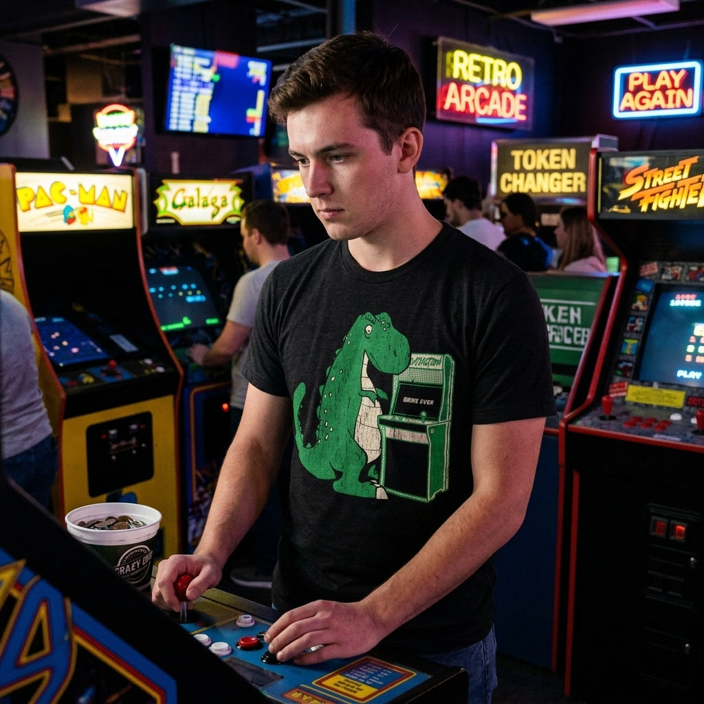 Game Over T Rex Men's T Shirt