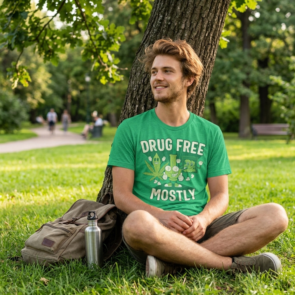 Drug Free Mostly Men's T Shirt
