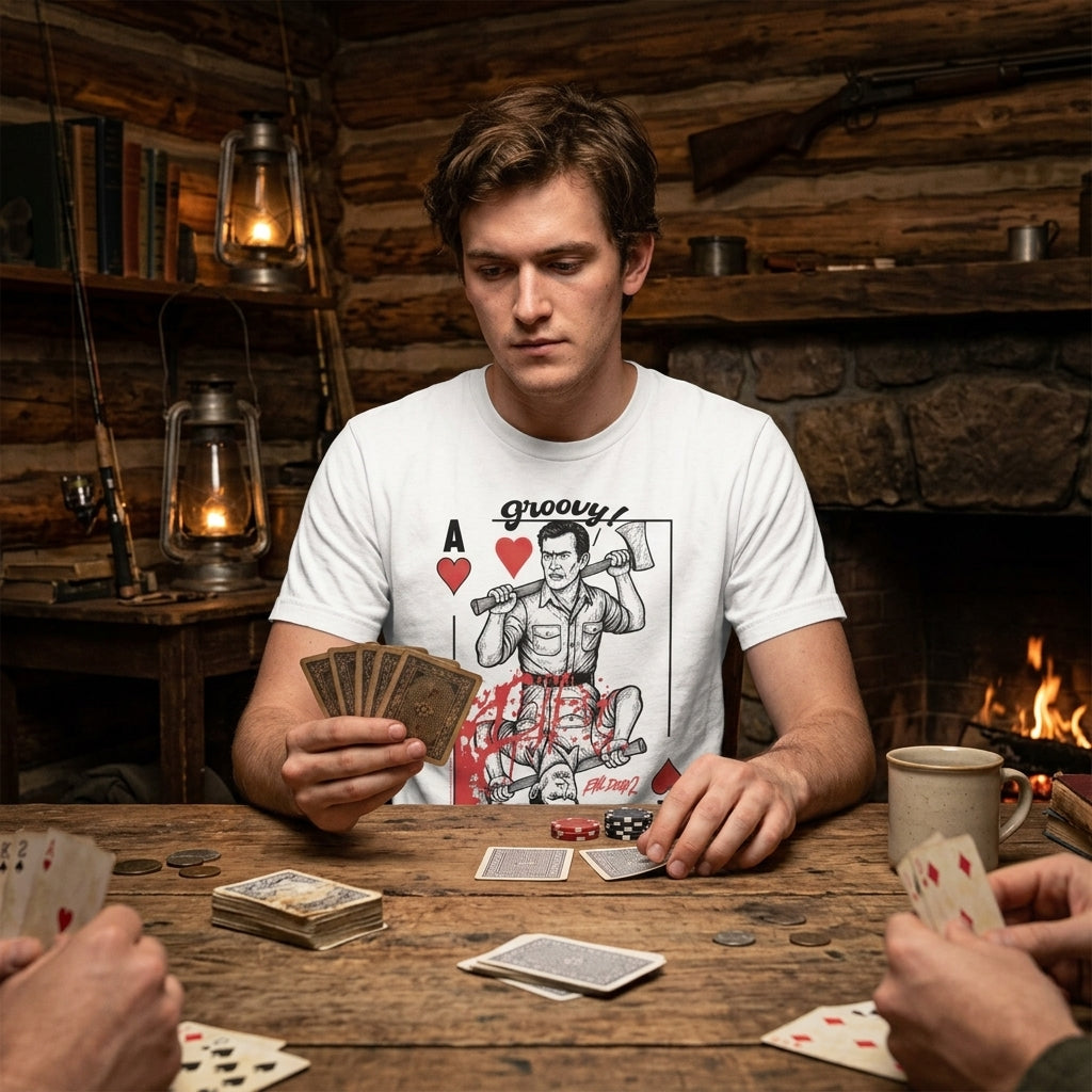 Ash Playing Card Evil Dead Men's T Shirt
