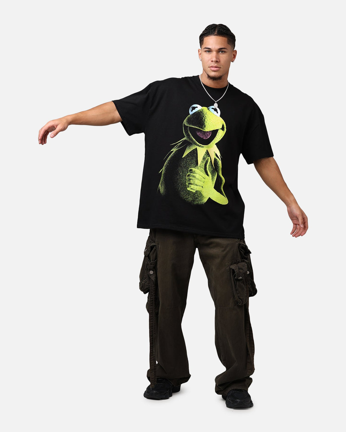 American Thrift Disney The Muppets Kermit Heavyweight T-Shirt Black