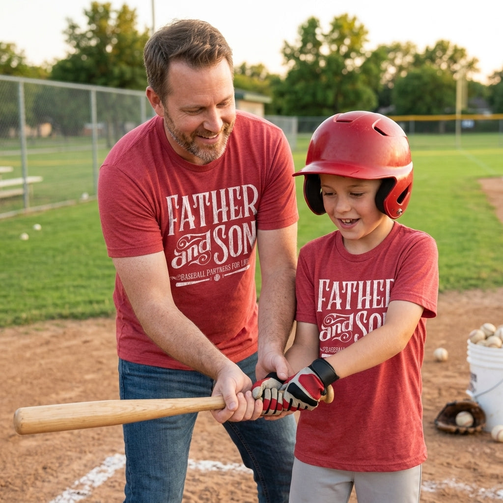 Father And Son Baseball Partners For Life Men's T Shirt