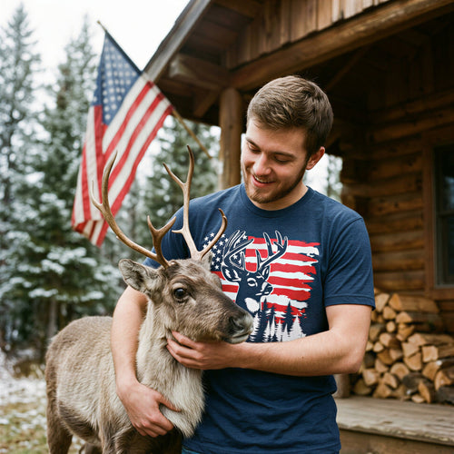 USA Buck Men's T Shirt