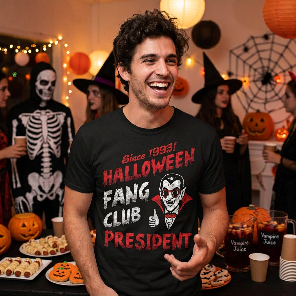 Halloween Fang Club President Men's T Shirt