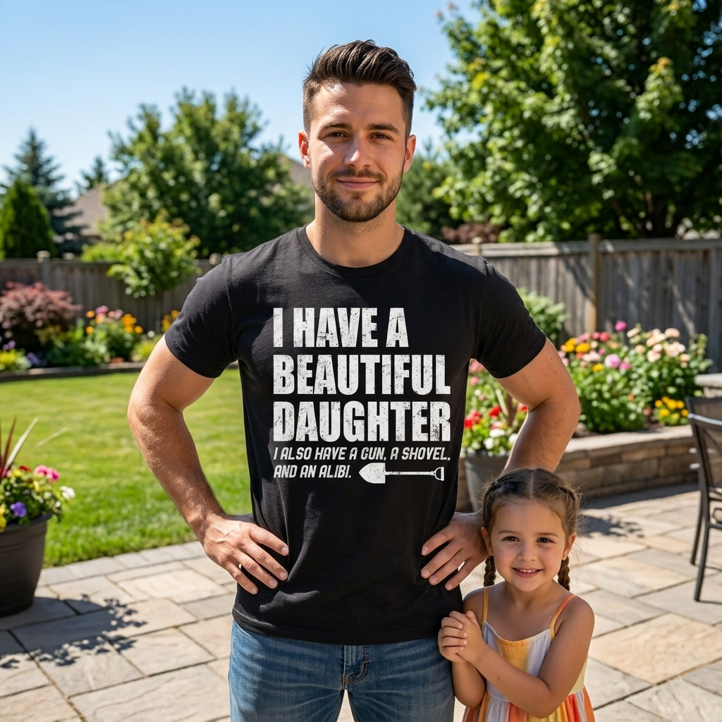 I Have A Beautiful Daughter Men's T Shirt