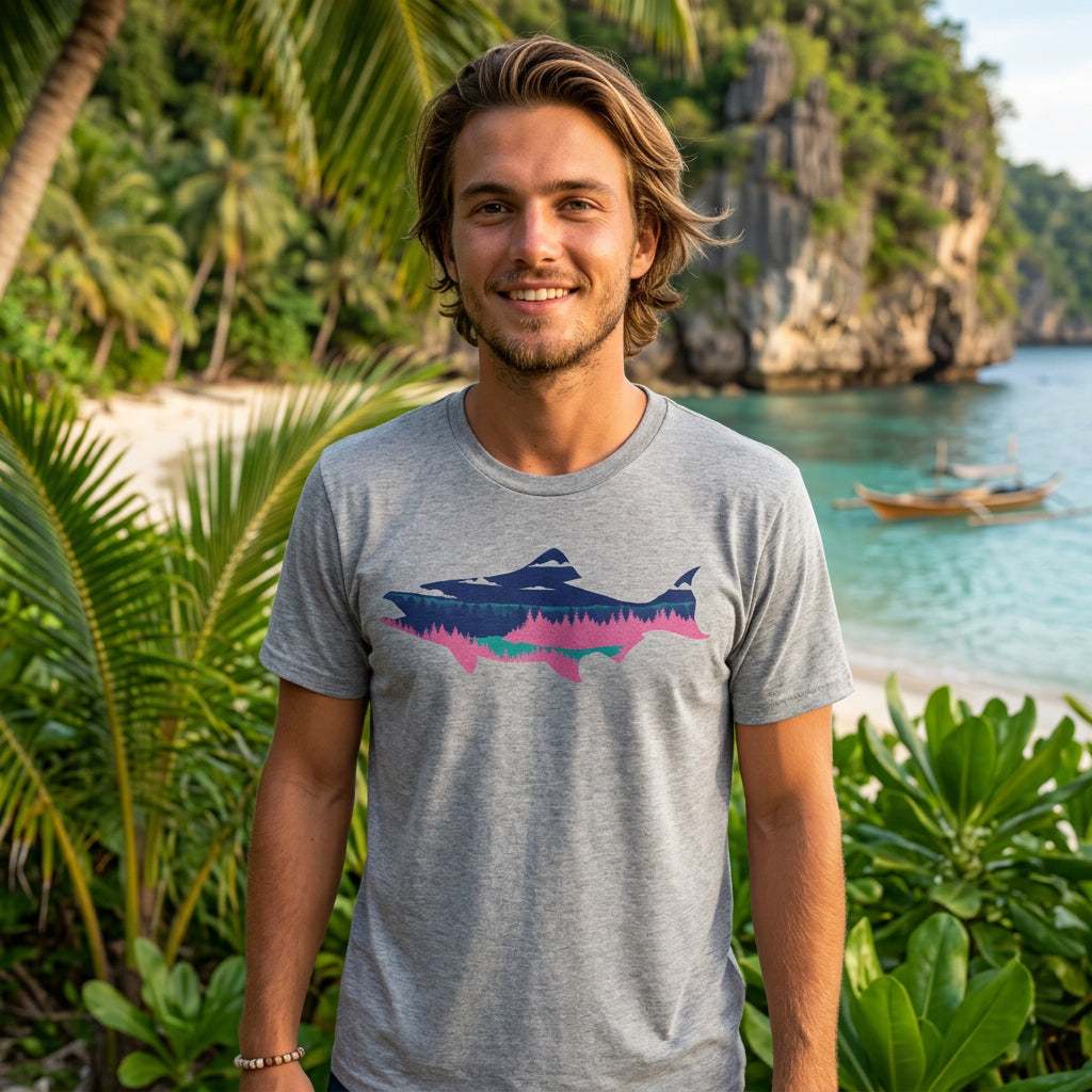 Salmon Landscape Men's T Shirt