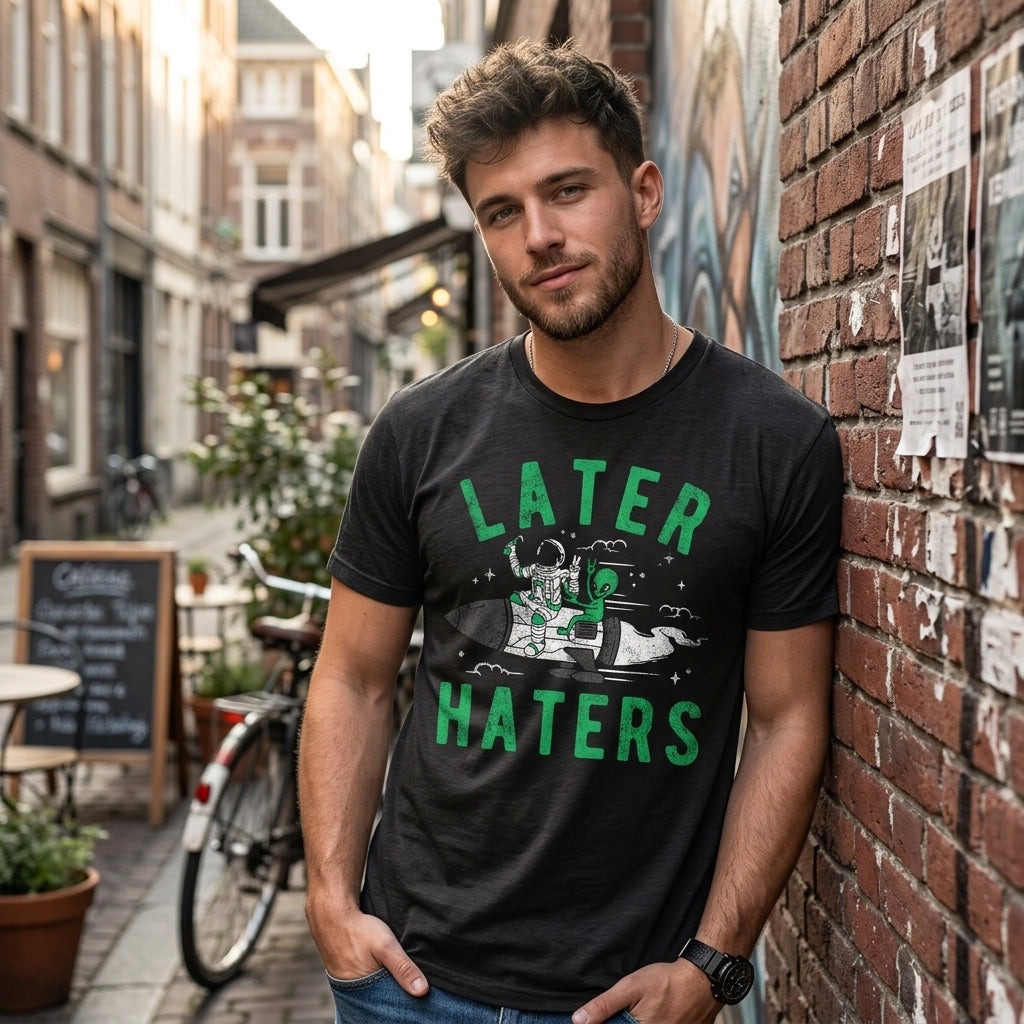Later Haters Alien Men's T Shirt