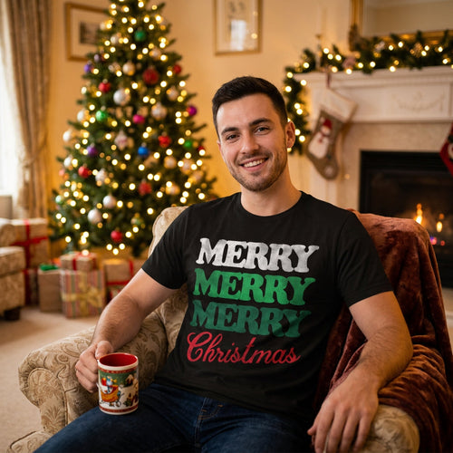 Merry Merry Merry Christmas Men's T Shirt