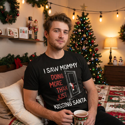 I Saw Mommy Doing More Than Just Kissing Santa Men's T Shirt