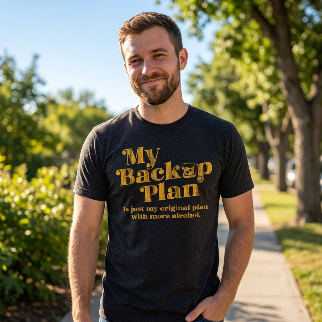 My Backup Plan Is Just My Original Plan With More Alcohol Men's T Shirt