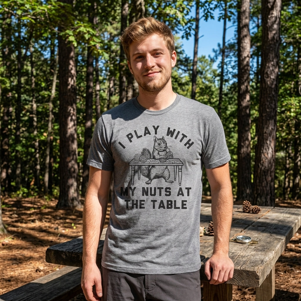 I Play With My Nuts At The Table Men's T Shirt