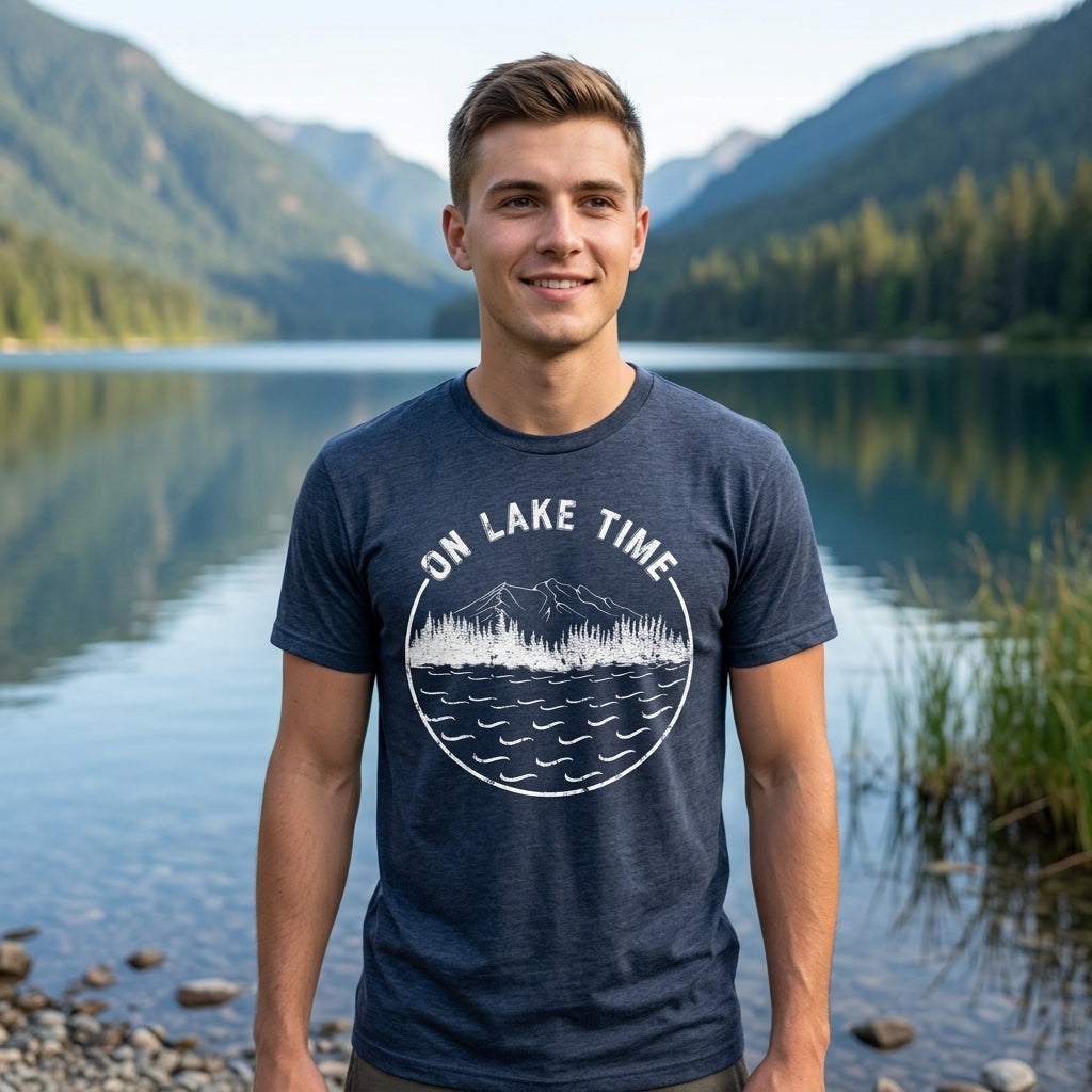 On Lake Time Men's T Shirt