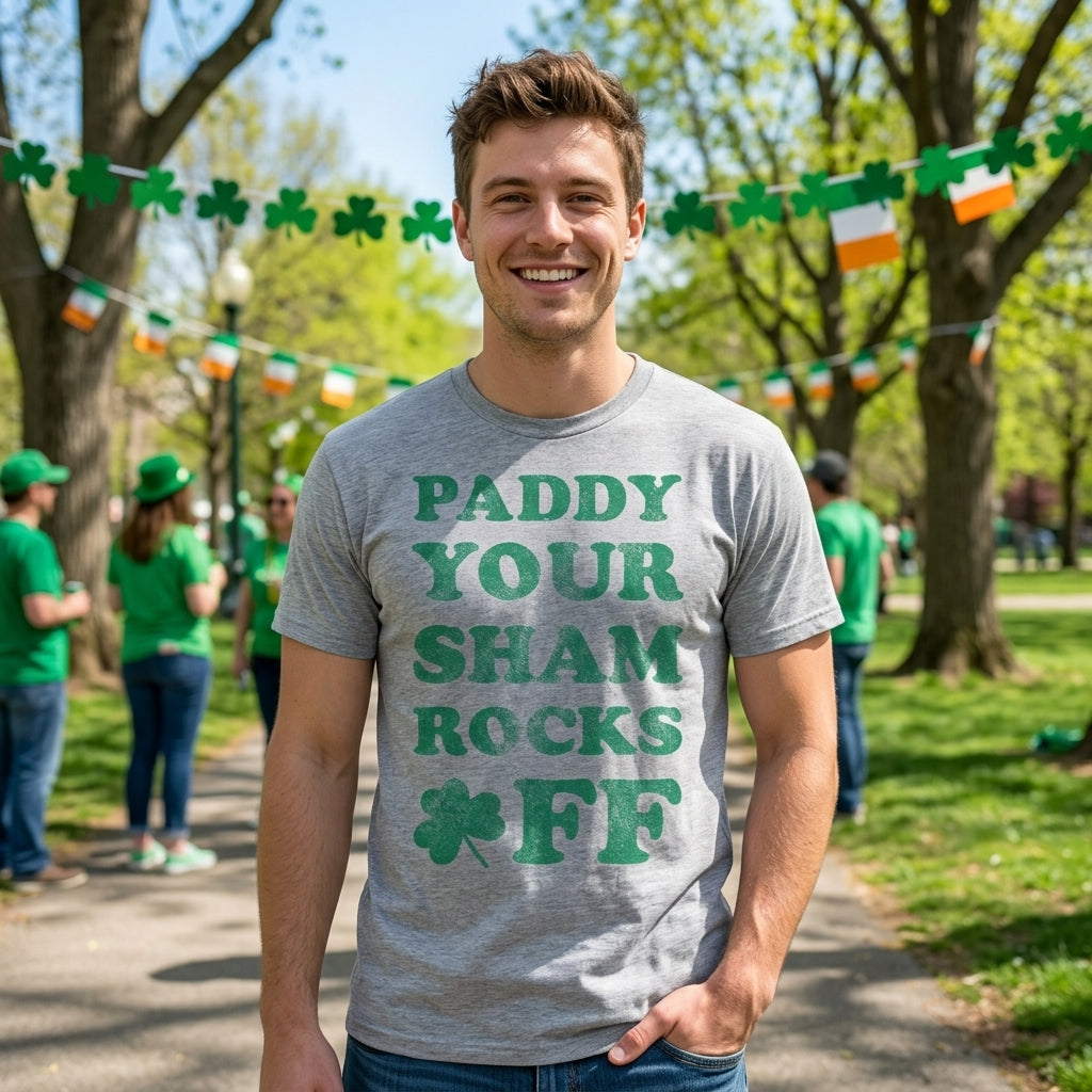Paddy Your Shamrocks Off Men's T Shirt