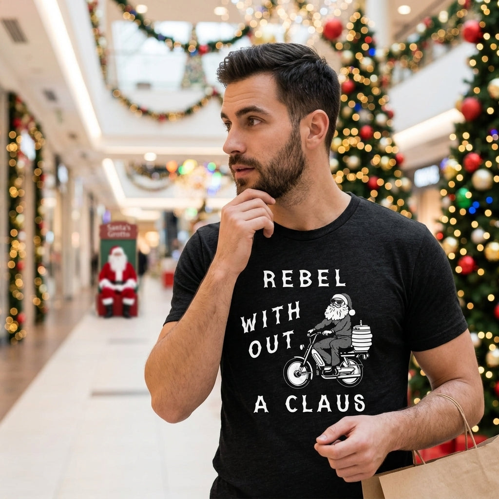 Rebel Without A Claus Men's T Shirt