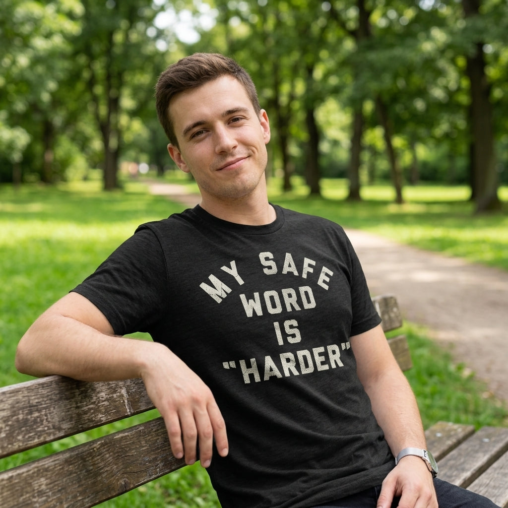 My Safe Word Is Harder Men's T Shirt
