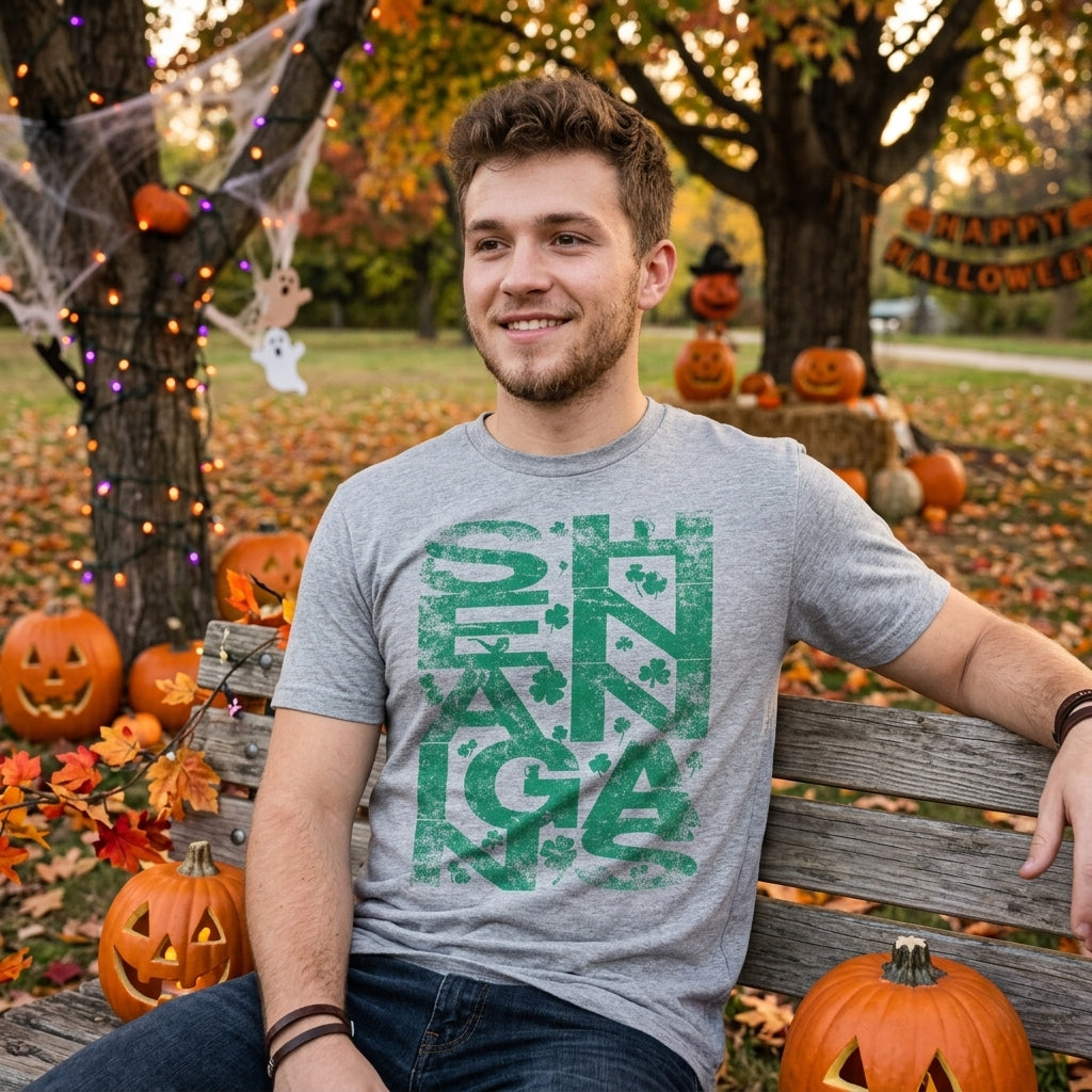 Shenanigans Covered In Clovers Men's T Shirt