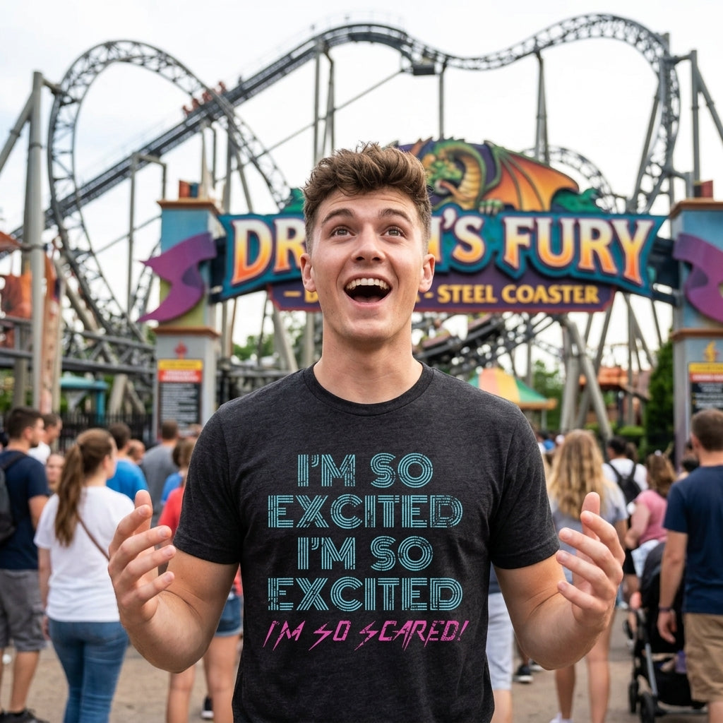 I'm So Excited I'm So Scared Men's T Shirt