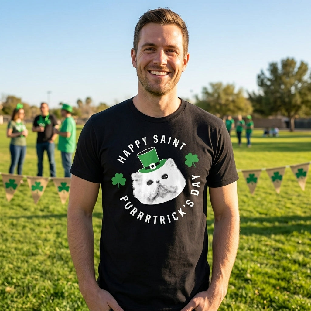 Happy St. Purrtrick's Day Men's T Shirt