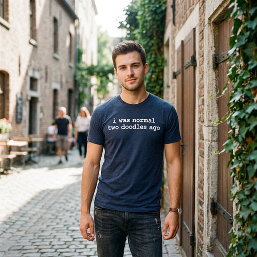 I Was Normal Two Doodles Ago Men's T Shirt